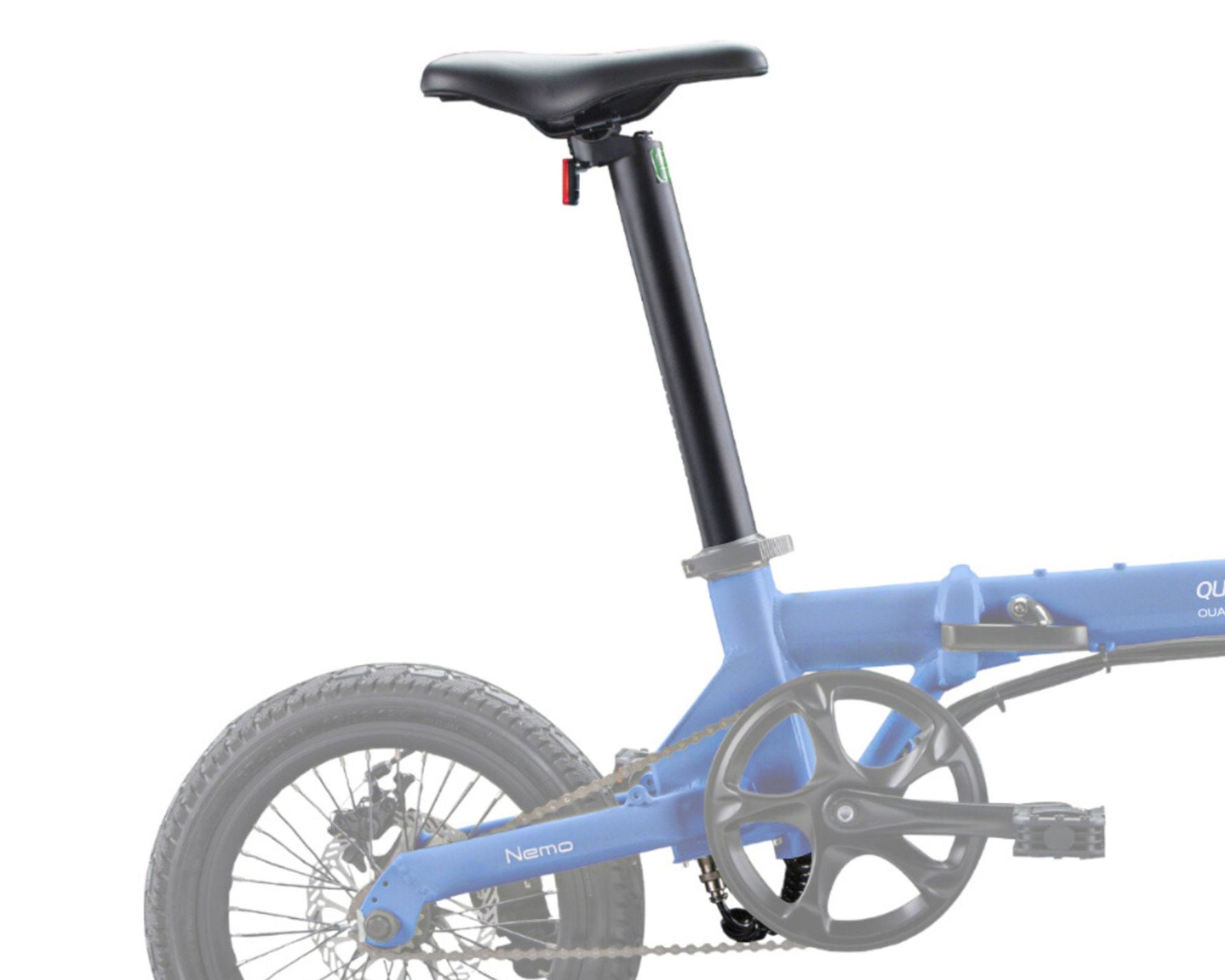 Seat post battery in the blue nemo