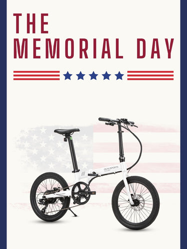 Memorial Day bike adorned with the American flag, symbolizing patriotism and remembrance.