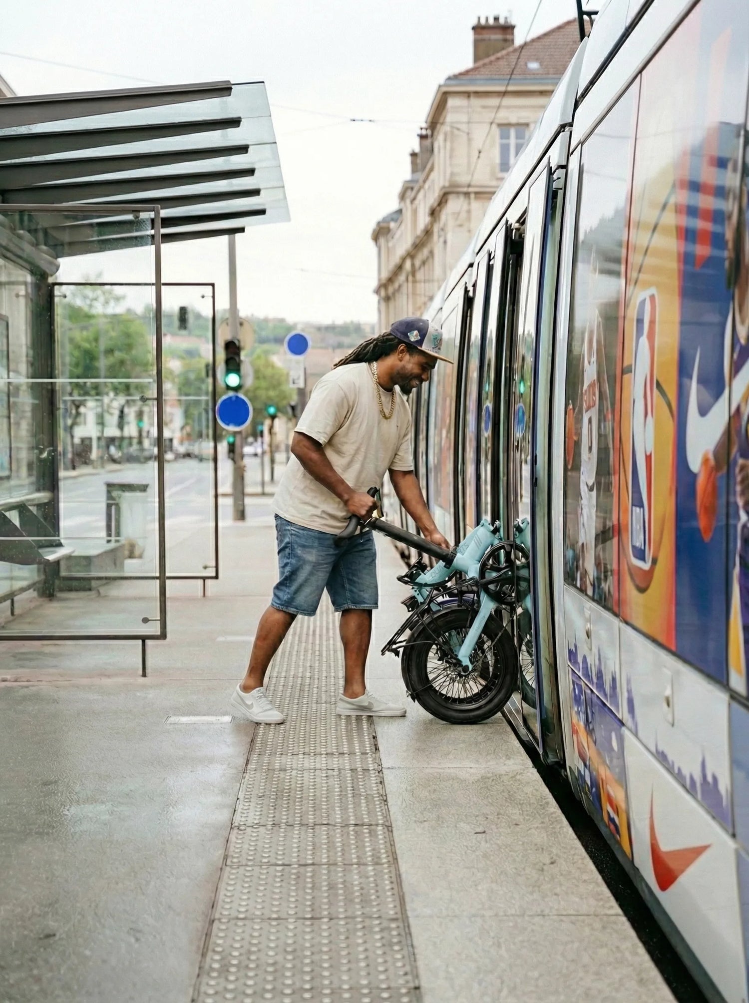 Nemo ultra lightweight folding electric bike on public transit, portable e-bike for multi modal commuting